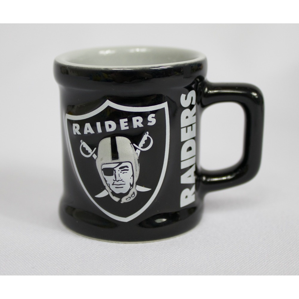 NFL Las Vegas Raiders Black Ceramic Shot Glass Mini Mug Fan Gear 2"